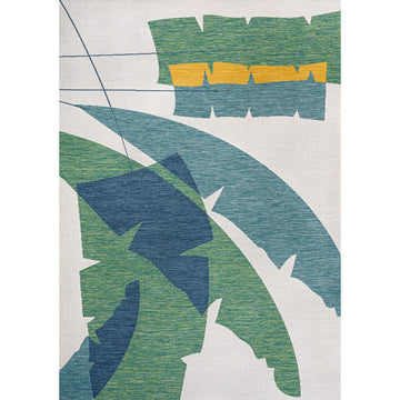 Shelby Coastal Vintage Abstract Palm Leaf Indoor/Outdoor Area Rug